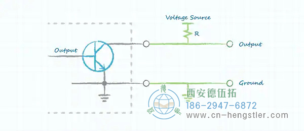 圖 3：集電極輸出可上拉至適當(dāng)電壓以連接至外部系統(tǒng)。