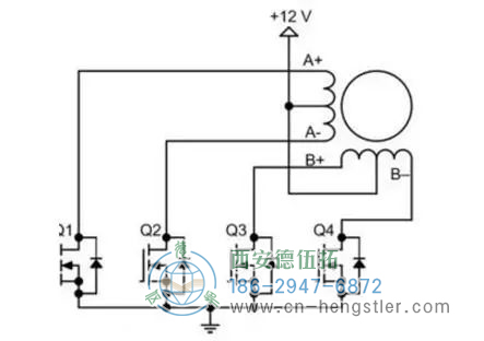 步進(jìn)電機(jī)的工作原理，電路圖