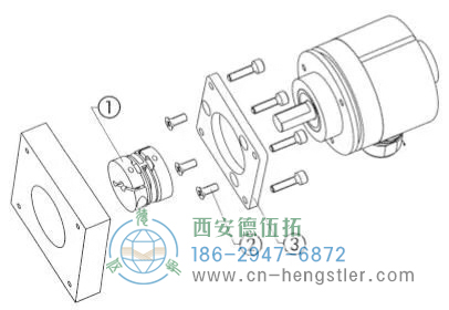 直接利用編碼器法蘭端面的安裝孔，你來實(shí)現(xiàn)編碼器與安裝支架的固定。