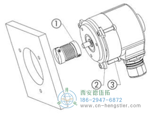 利用夾緊法蘭的安裝凸臺(tái)，通過夾具來實(shí)現(xiàn)編碼器與安裝支架的固定。