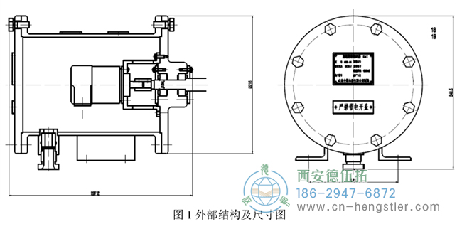 編碼器主要由編碼器、外殼兩部分組成，其外部結構如圖1所示。